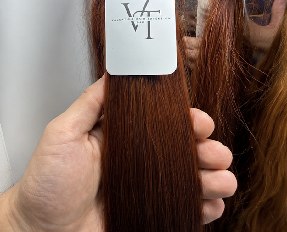 Auburn hair texture
